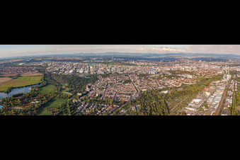 BASF Panorama from the West in Friesenheim in the state Rhineland-Palatinate, Germany