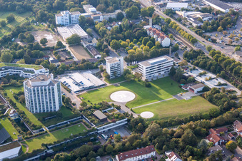 BG Accident Clinic in the district Oggersheim in Ludwigshafen am Rhein in the state Rhineland-Palatinate, Germany seen from above