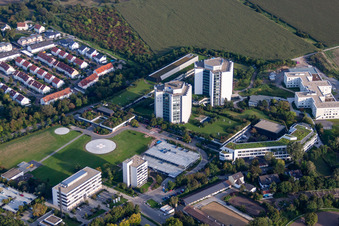 BG Accident Clinic in the district Oggersheim in Ludwigshafen am Rhein in the state Rhineland-Palatinate, Germany seen from a drone