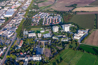 Aerial photograpy of BG Accident Clinic in the district Oggersheim in Ludwigshafen am Rhein in the state Rhineland-Palatinate, Germany