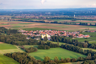 Freimersheim in the state Rhineland-Palatinate, Germany from above