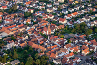 Aerial photograpy of District Niederhochstadt in Hochstadt in the state Rhineland-Palatinate, Germany
