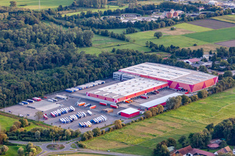 Bornheim industrial area in the district Dreihof in Essingen in the state Rhineland-Palatinate, Germany