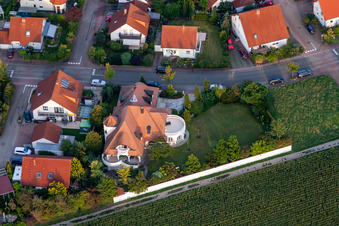 Aerial photograpy of Pomeranian Ring in Offenbach an der Queich in the state Rhineland-Palatinate, Germany