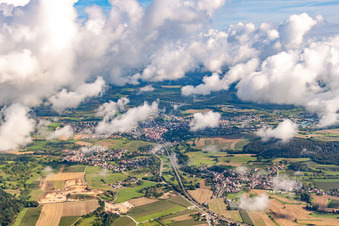 Aerial photograpy of Engen in the state Baden-Wuerttemberg, Germany