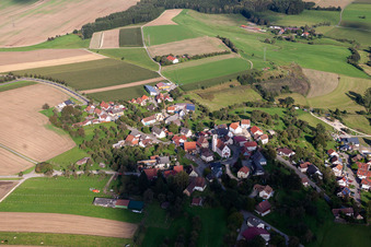 District Gallmannsweil in Mühlingen in the state Baden-Wuerttemberg, Germany from above