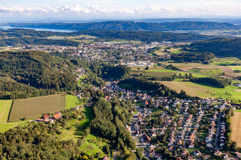 Aerial photograpy of District Zizenhausen in Stockach in the state Baden-Wuerttemberg, Germany