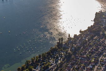 Camping by the lake in Allensbach in the state Baden-Wuerttemberg, Germany