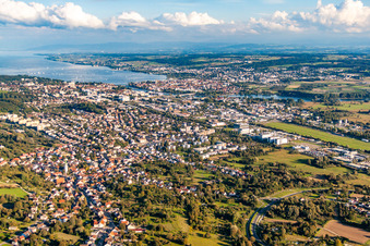 From the northwest in the district Petershausen in Konstanz in the state Baden-Wuerttemberg, Germany