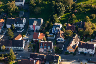 District Wollmatingen in Konstanz in the state Baden-Wuerttemberg, Germany from the plane