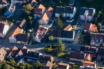 Bird's eye view of District Wollmatingen in Konstanz in the state Baden-Wuerttemberg, Germany