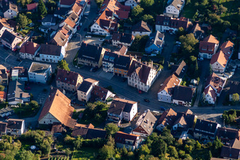 District Wollmatingen in Konstanz in the state Baden-Wuerttemberg, Germany viewn from the air