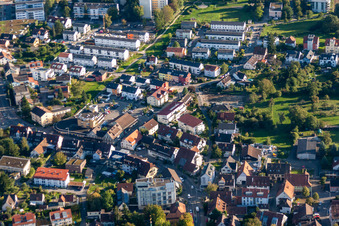 Drone recording of District Wollmatingen in Konstanz in the state Baden-Wuerttemberg, Germany