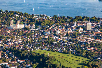 Aerial view of District Petershausen in Konstanz in the state Baden-Wuerttemberg, Germany