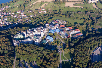 Aerial view of Campus building of the university Konstanz in the district Egg in Konstanz in the state Baden-Wurttemberg, Germany