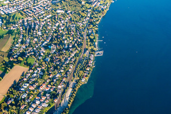 Überlingen in the state Baden-Wuerttemberg, Germany seen from above