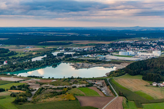 Oblique view of District Tautenbronn in Pfullendorf in the state Baden-Wuerttemberg, Germany