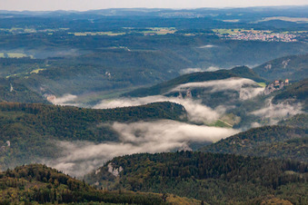 Aerial view of Fridingen an der Donau in the state Baden-Wuerttemberg, Germany