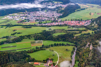 Fridingen an der Donau in the state Baden-Wuerttemberg, Germany from above