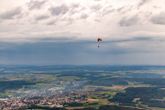 Stockach in the state Baden-Wuerttemberg, Germany from the plane