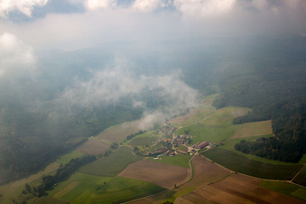 Aerial view of District Engelhofen in Obersontheim in the state Baden-Wuerttemberg, Germany