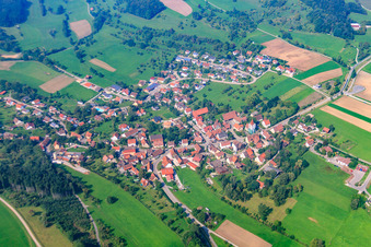 Village view from the east in the district Geifertshofen in Bühlerzell in the state Baden-Wuerttemberg, Germany