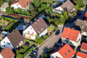 Mühlstr in Barbelroth in the state Rhineland-Palatinate, Germany viewn from the air
