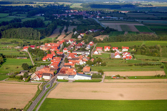 Aerial view of Exit W in Hergersweiler in the state Rhineland-Palatinate, Germany