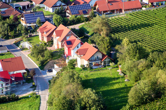 Aerial photograpy of Schaidter Weg in Hergersweiler in the state Rhineland-Palatinate, Germany