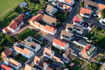 Saarstrasse from the southwest in Kandel in the state Rhineland-Palatinate, Germany out of the air