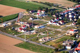 New development area Am Höhenweg in Kandel in the state Rhineland-Palatinate, Germany out of the air