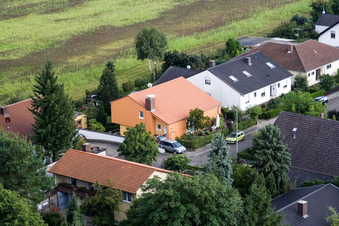 Waldstr in Erlenbach bei Kandel in the state Rhineland-Palatinate, Germany from above