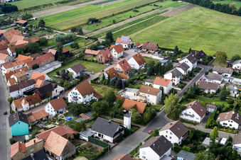 Aerial photograpy of Weitlachestr in Erlenbach bei Kandel in the state Rhineland-Palatinate, Germany