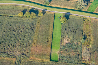 Aerial photograpy of Model airfield in Hagenbach in the state Rhineland-Palatinate, Germany