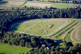 Aerial view of Racecourse, Altenstadt at Wissembourg in the district Altenstadt in Wissembourg in the state Bas-Rhin, France