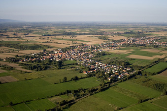 View of the town from the southwest in Kapsweyer in the state Rhineland-Palatinate, Germany