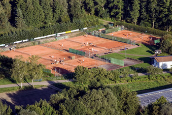Tennis court in Steinfeld in the state Rhineland-Palatinate, Germany