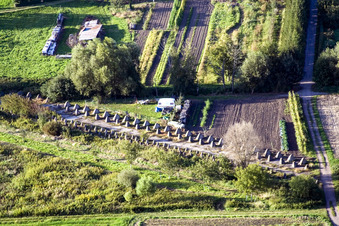 Hump line, tank traps in Steinfeld in the state Rhineland-Palatinate, Germany
