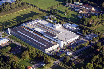 Industrial area Am Bruchbach with Fa Becker in the district Schaidt in Wörth am Rhein in the state Rhineland-Palatinate, Germany