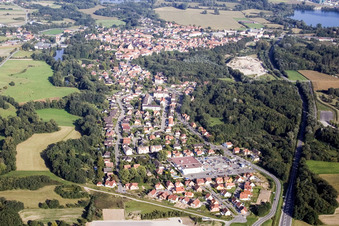 Lauterbourg in the state Bas-Rhin, France from the drone perspective