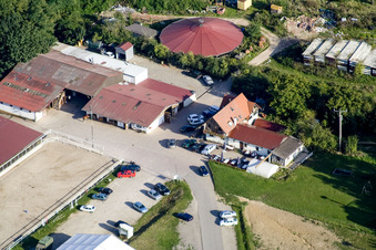 Riding stable in Neewiller-près-Lauterbourg in the state Bas-Rhin, France out of the air