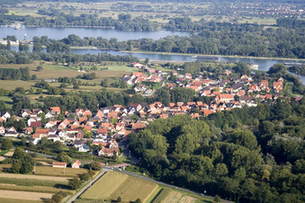 Munchhausen in the state Bas-Rhin, France from above