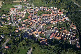 Oblique view of Schaffhausen pres Seltz in Schaffhouse-près-Seltz in the state Bas-Rhin, France