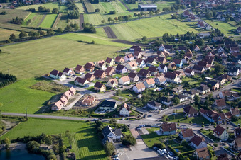 Drone image of Rountzenheim in the state Bas-Rhin, France
