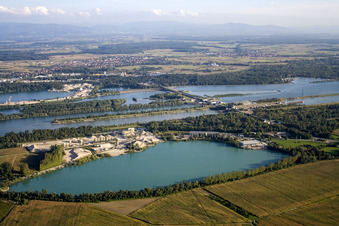 Dam Rheinau - Gambsheim in the district Freistett in Rheinau in the state Baden-Wuerttemberg, Germany