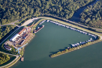 Karcher Shipyard GmbH, Marina in the district Freistett in Rheinau in the state Baden-Wuerttemberg, Germany