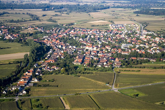 From the southwest in the district Freistett in Rheinau in the state Baden-Wuerttemberg, Germany