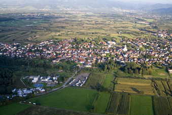 Aerial view of From the northwest in the district Urloffen in Appenweier in the state Baden-Wuerttemberg, Germany