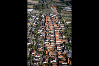 Oblique view of Rheinstr in Kandel in the state Rhineland-Palatinate, Germany