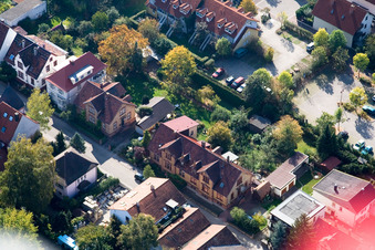 Bismarckstr in Kandel in the state Rhineland-Palatinate, Germany seen from above